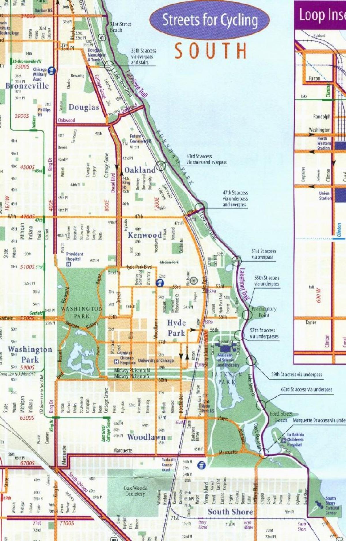 شيكاغو للدراجات خريطة