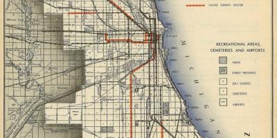 خريطة شيكاغو مترو الانفاق