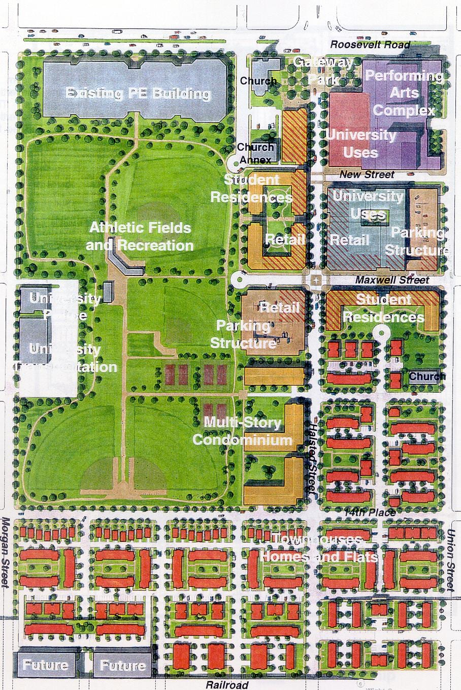 خريطة UIC شرق الحرم الجامعي