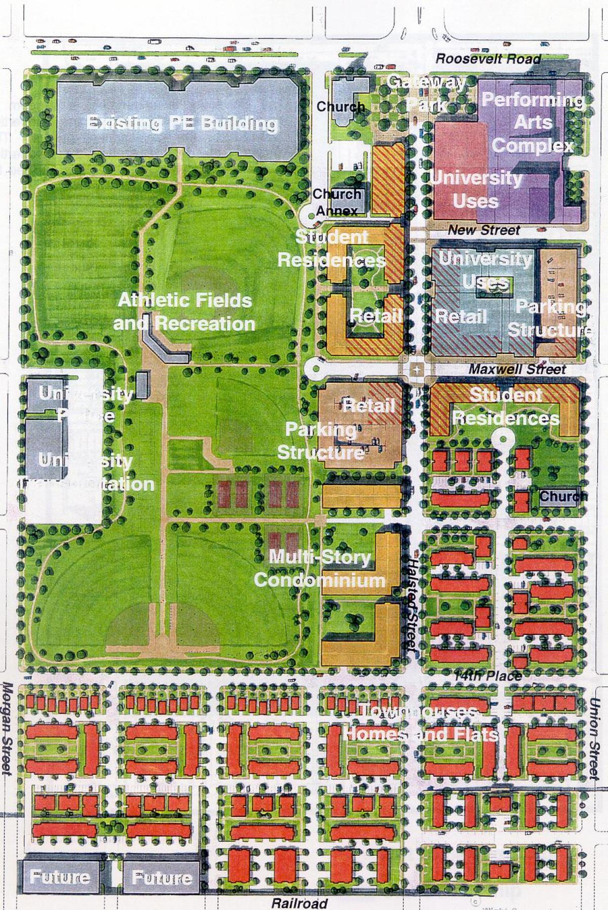 خريطة UIC شرق الحرم الجامعي