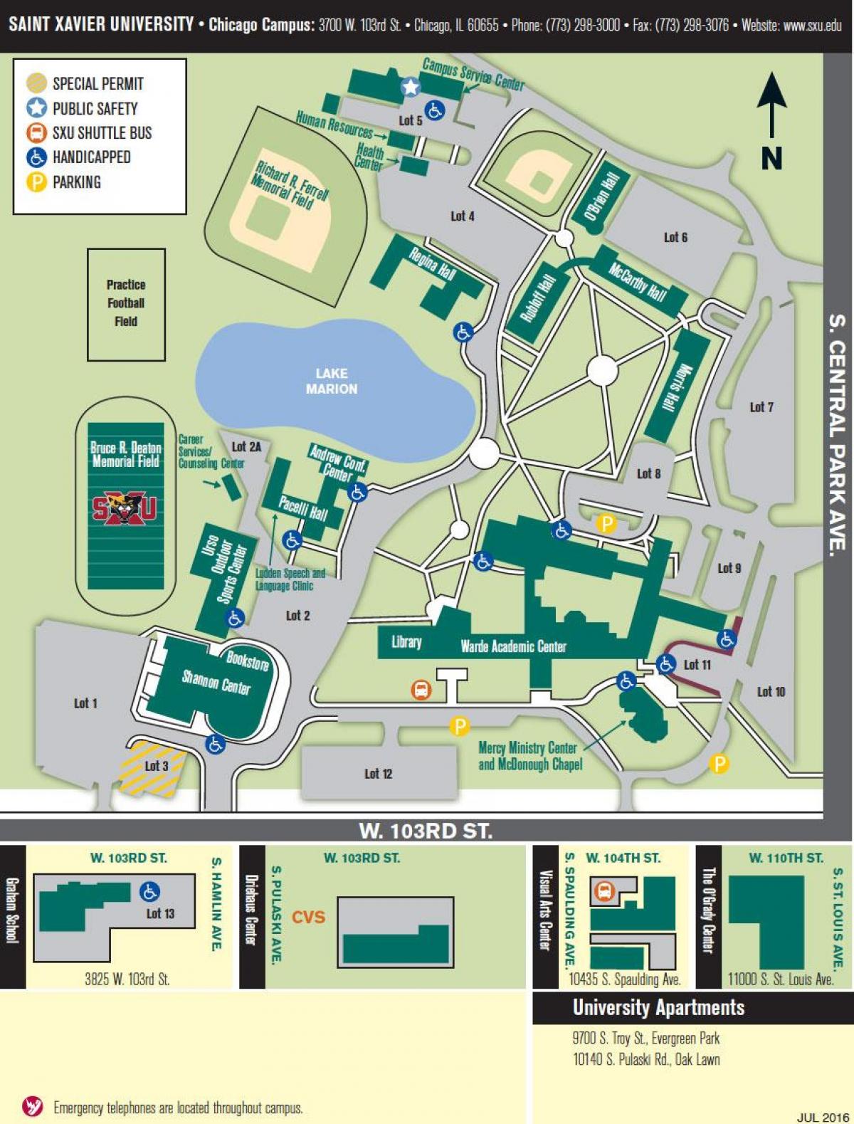 جامعة شيكاغو خريطة الحرم الجامعي