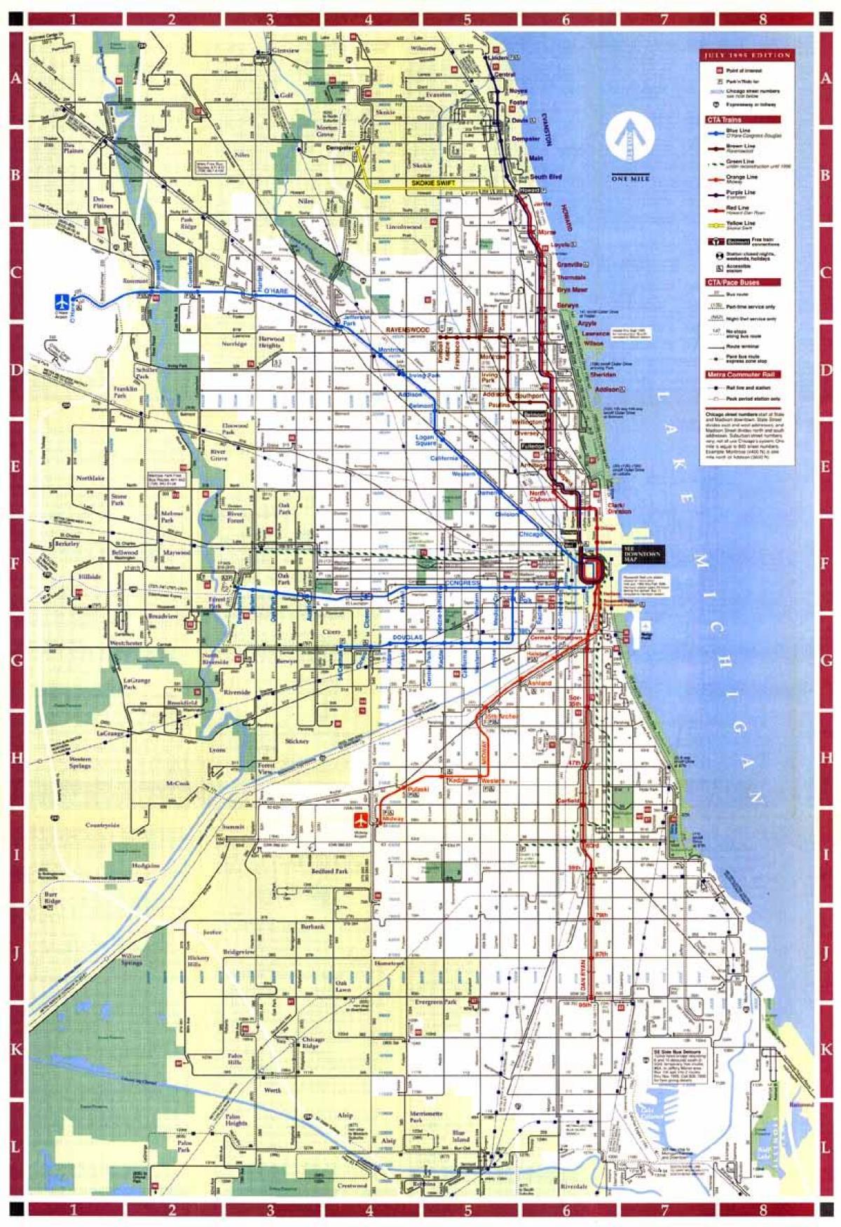 مدينة شيكاغو خريطة