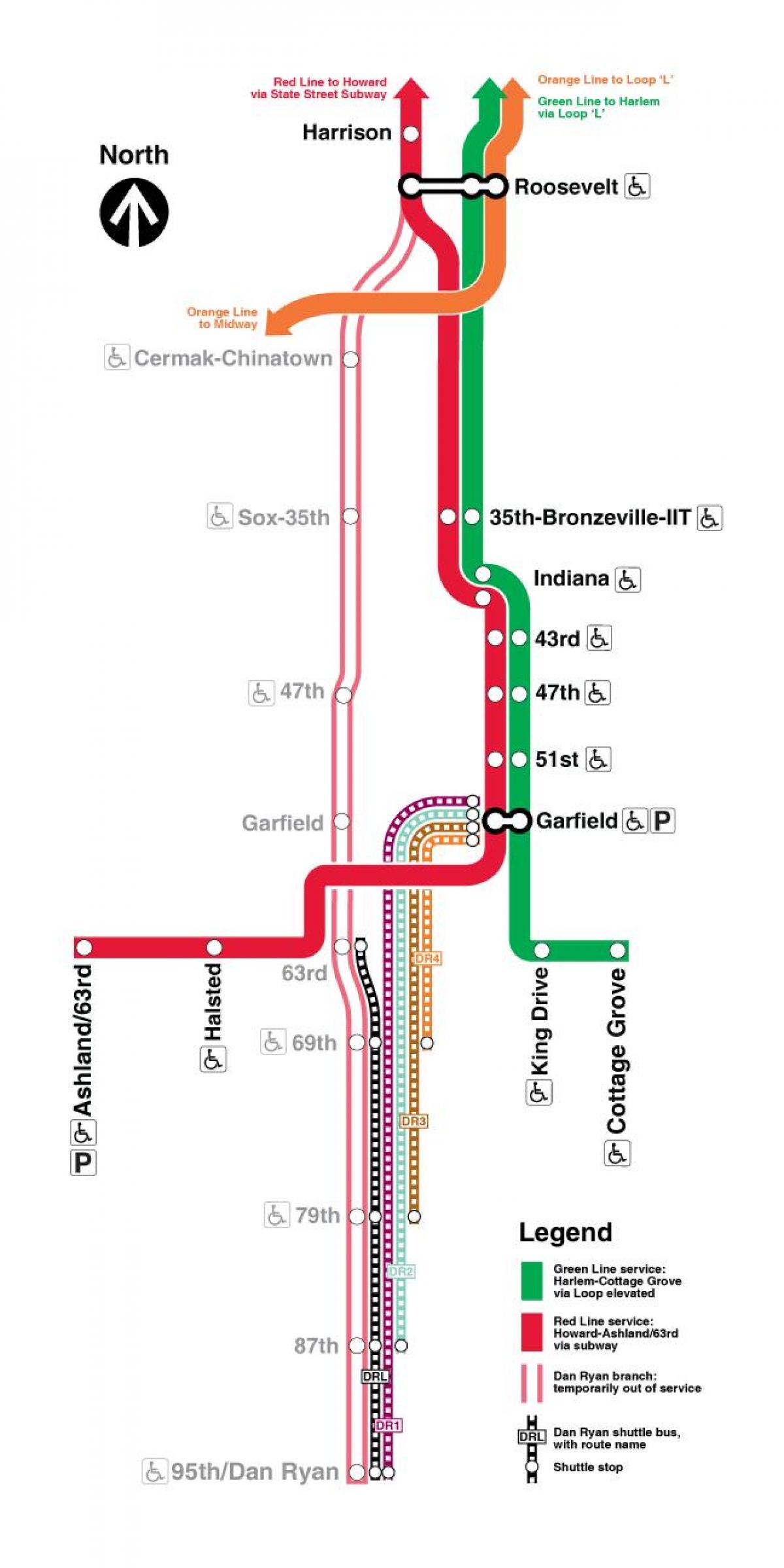 خريطة خط أحمر شيكاغو