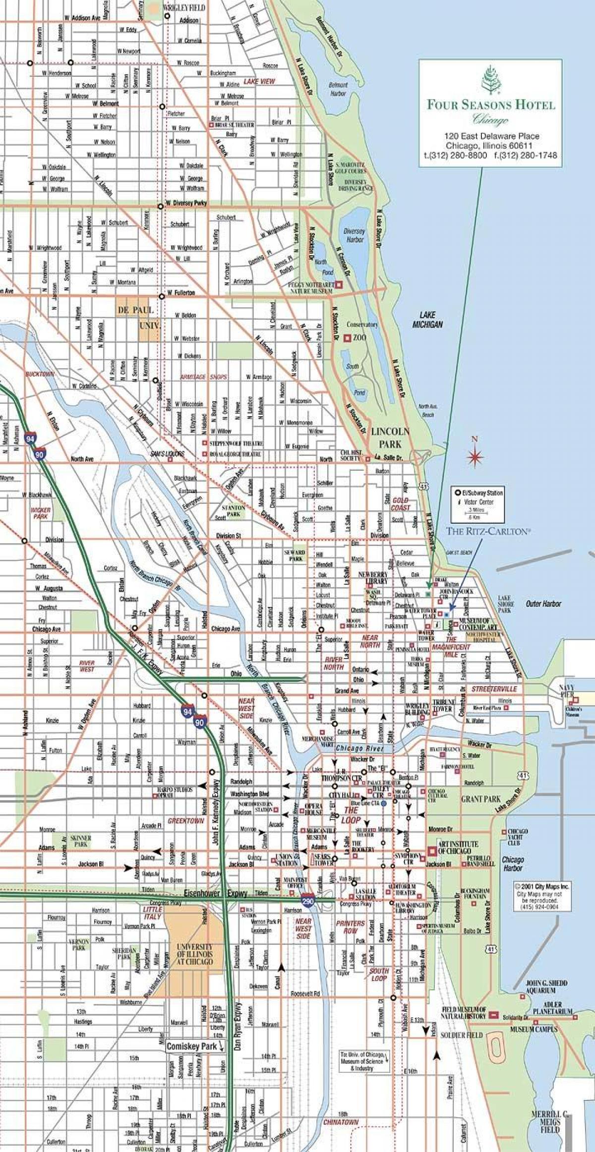 خريطة الشارع من شيكاغو