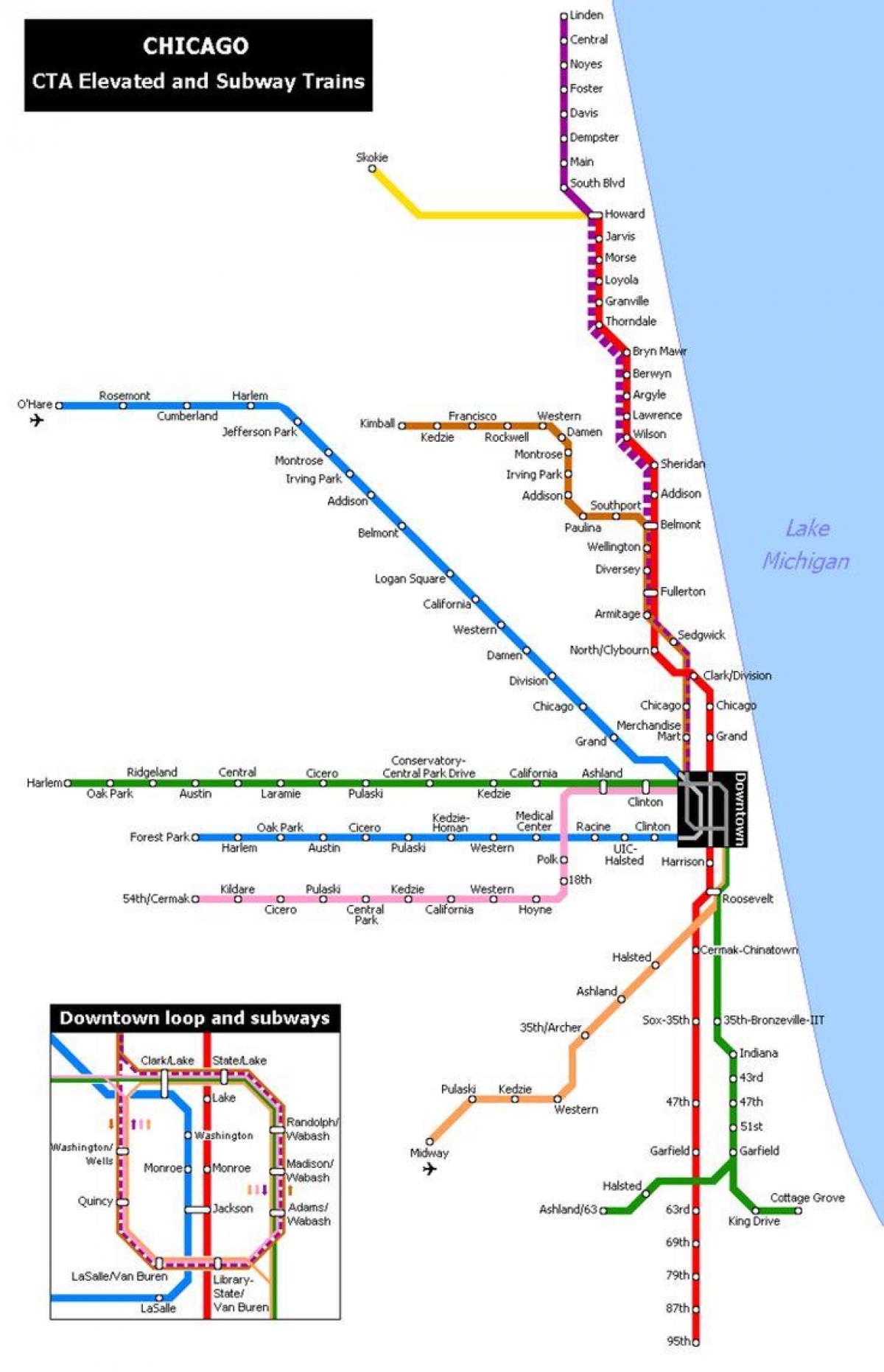 خريطة مترو شيكاغو
