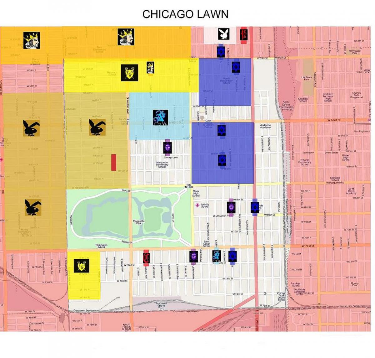عصابة شيكاغو خريطة