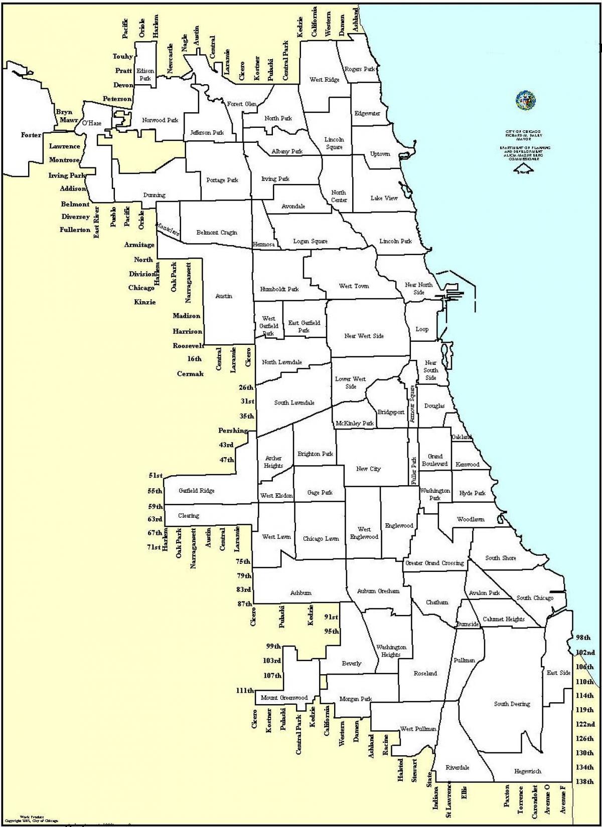خريطة تقسيم المناطق شيكاغو