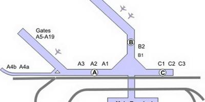 Mdw مطار خريطة