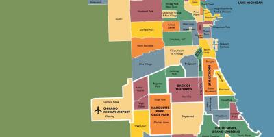 خريطة أحياء في شيكاغو