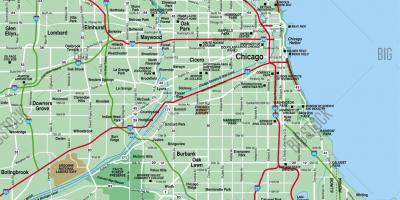 خريطة منطقة شيكاغو